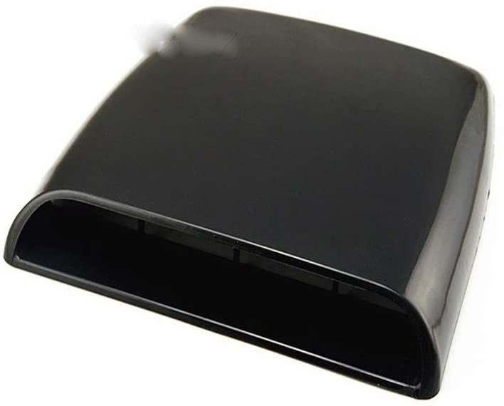 Car Styling Universal Decorative Air Flow Intake Scoop Turbo Bonnet Vent Cover Hood Silver/White/Black Car Styling Hood Scoop (Color Name : Silver)