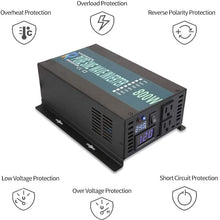 WZRELB RBP80012VCRT 800W 12V 120V Pure Sine Wave Solar Power Inverter with Remote Control Switch