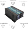 WZRELB Backup Power Off Grid Pure Sine Wave Inverter 800W 24Vdc to 120Vac 60Hz USA Outlets Power Converter, (RBP80024B1)