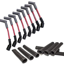 HINSON Red 45 LSx Performance Spark Plug Wire & Heat Boot Combo (Black)