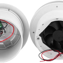 Akozon Roof Fan LED Air Ceiling Ventilation Grille Round for Campers Motorhome Travel Trailer Van 5000R/min 12V