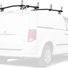 Vantech Universal Steel M3000 Ladder roof Van Rack w/ 60" Angled Bars Black