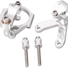 Mallofusa Motorcycle Stabilizer Steering Damper Bracket Mount Holder Kit Compatible for Ducati 848 2008 2009 2010 Gold