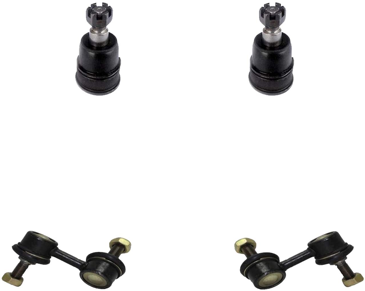 Detroit Axle - Front Lower Ball Joints + Sway Bars Replacement for 2003-2011 Honda Element (NOT for SC) - 4pc Set