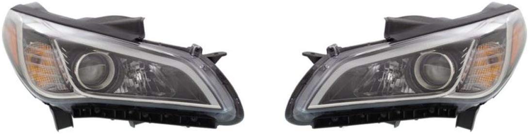 CPP Driver & Passenger Side Headlights for 2015 Hyundai Sonata HY2503183, HY2502183