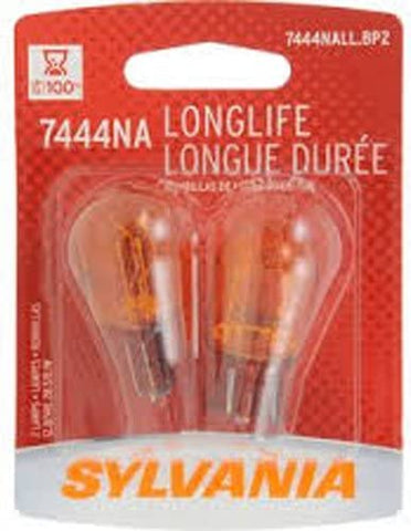 Sylvania 7444NALL Amber Long Life Miniature Bulbs (Pair)