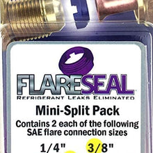FlareSeal 10 Pack 1/4" Model FS04-10PK Leak Free SAE Flare Connections - Refrigerant - Refrigeration, HVAC, Ductless or Mini Split. Thread Lock Coated Copper Gasket Crush Seal (10, 1/4") …