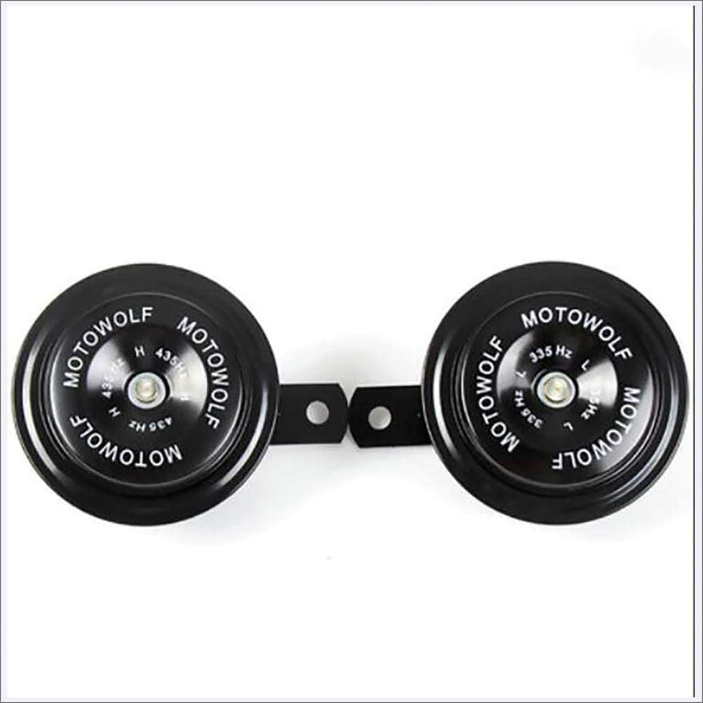 FENGG Universal Motorcycle Scooter Electric Horns 12V 1.5A 105db Waterproof Round Loud Horn Speakers 2 Pcs