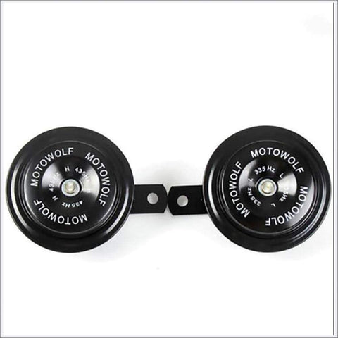 FENGG Universal Motorcycle Scooter Electric Horns 12V 1.5A 105db Waterproof Round Loud Horn Speakers 2 Pcs
