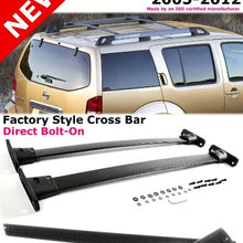 Brand EAX Compatible with 2005 2006 2007 2008 2009 2010 2011 2012 Nissan Pathfinder Replacement for Black Roof Top Rack Rail Cross Bar Set Bolt On Luggage Carrier 2PCS OEM Factory Style 05 06 07 08 0