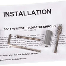 NEW Aluminum Radiator Shroud & Pulley/Belt Cover Combo for Subaru WRX & STi Red 2008-2012 2009 2010 2011