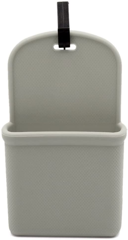 uxcell Silicone Auto Car Air Vent Phone Coin Holder Storage Bag Case Pocket Gray