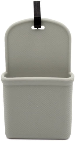 uxcell Silicone Auto Car Air Vent Phone Coin Holder Storage Bag Case Pocket Gray