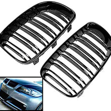 SHENGYAWAUTO 2PCS Front Kidney Grill Grille Gloss Black For 2009-2011 BMW E90 E91 LCI 325i 328i 4D