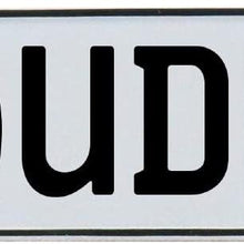 Vintage Parts 683330 Vintage Parts 683330 Louder White Stamped Aluminum Street Sign Mancave Wall Art, 1 Pack