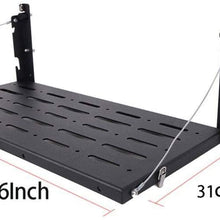 SAVEMORE4U18 Multi Purpose Foldable Rear Door Utility Cargo Shelf Storage Rack Tailgate Table Fit Compatible for Jeep Wrangler JK JKU 2007-2017 Cargo Carrier Support up to 75lb