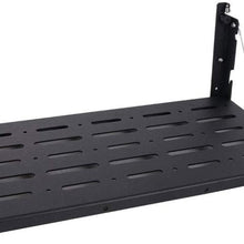 SAVEMORE4U18 Multi Purpose Foldable Rear Door Utility Cargo Shelf Storage Rack Tailgate Table Fit Compatible for Jeep Wrangler JK JKU 2007-2017 Cargo Carrier Support up to 75lb