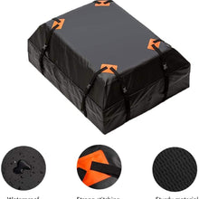Desire Sky Car Roof Bag Cargo Carrier, 15 Cubic Feet Waterproof Rooftop Luggage Bag Vehicle Softshell Carriers with 6 Reinforced Straps and Storage Carrying Bag for All Vehicle with/Without Rack