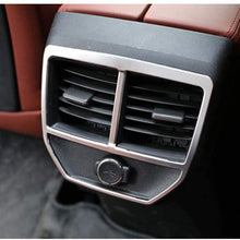 HKPKYK Car air Conditioning Outlet Decoration,for Peugeot 3008 GT 2017 2018, Stainless Steel Rear Seat Socket Air Conditioner Cover Trim Decorations Frames