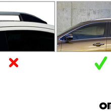 OMAC Auto Exterior Accessories Roof Rack Cross Bars | Adjustable Aluminum Black Cargo Carrier Rooftop Luggage Crossbars Fits Audi e-tron 2019-2021