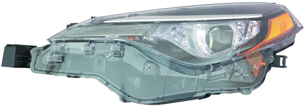 KarParts360: For 2017 2018 2019 TOYOTA COROLLA Head Light Assembly Driver and Passenger Side w/Bulbs (Black Housing) Replaces TO2502249 CAPA Certified TO2503249