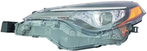 KarParts360: For 2017 2018 2019 TOYOTA COROLLA Head Light Assembly Driver and Passenger Side w/Bulbs (Black Housing) Replaces TO2502249 CAPA Certified TO2503249