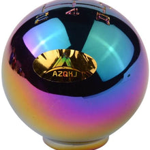 AZQKJ Round ball shape Chrome Aluminum 5 Speed Manual Transmission Stick Shift Knob Universal Fit For Honda Acura Mazda Mitsubishi Nissan Infiniti Lexus Toyota Scion