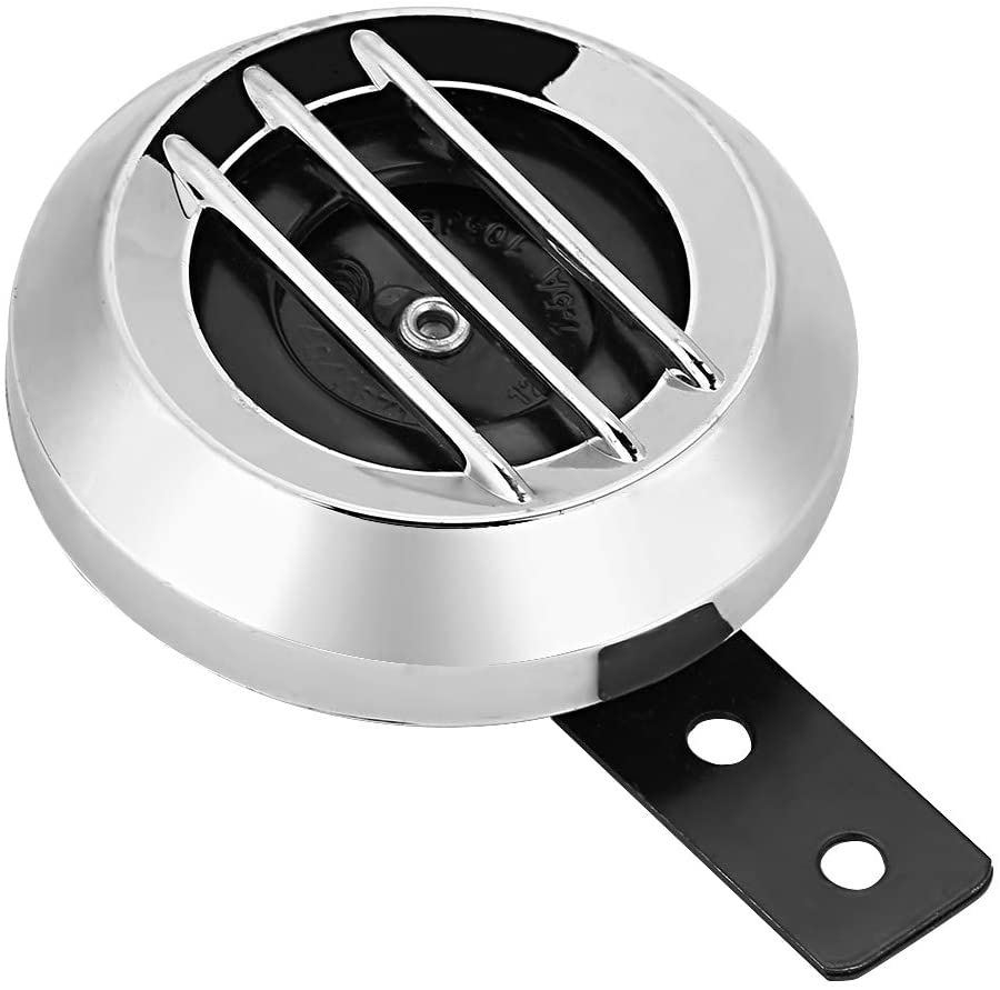 Qii lu Universal Motorcycle Electric Loud Horn Siren 12V 110DB Waterproof Round Horn Speaker