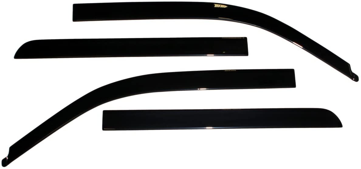 Auto Ventshade 894011 Low Profile Dark Smoke Ventvisor Side Window Deflector, 4-Piece Set for 2009-2014 Ford F-150 SuperCrew | Also fits 2011-2014 Raptor SuperCrew