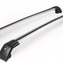 YiXi-Partswell 2Pcs Lockable Roof Rack Cross Bars Crossbar Baggage Luggage Rack Aluminum Fit for Chevrolet Bolt EV 2016-2021 - Silver