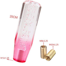 MACHSWON Universal Car Manual Shift Knob, Crystal Bubble Pink + White Gear Shift Knob (20CM)