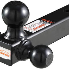 Towever 84172 Trailer Hitch Tri Ball Mount, Class 3/4 2 inches Tow Hitch, Black Powder Coated, Hollow Shank