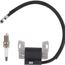 HONEYRAIN 490586 Magneto Armature Ignition Coil with Spark Plug for BS 591459 492341 495859 491312 690248 715231 Engine Lawn Tractor Generator Replace LG492341 LG495859 BS-591459 BS-492341 BS-490586