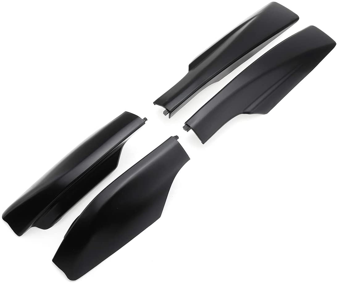 Roof Rack Cover Rail End Cover for Toyota RAV4 2007 2008 2009 2010 2011 2012 4Pcs Black Silver ABS Car Protective Shell Apply to Automobiles (Color : Black)