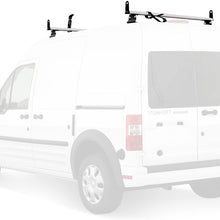 Vantech Transit Connect 2010-13 J2000 Bolt-on Ladder roof Rack 50" Bars White