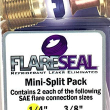 FlareSeal 10 Pack 1/4" Model FS04-10PK Leak Free SAE Flare Connections - Refrigerant - Refrigeration, HVAC, Ductless or Mini Split. Thread Lock Coated Copper Gasket Crush Seal (10, 1/4") …