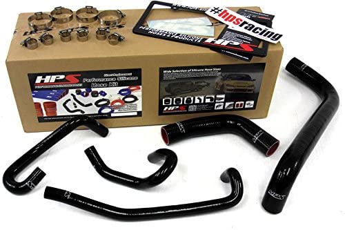HPS 57-1424-BLK-2 Black Silicone Radiator Coolant/Heater Hose Kit