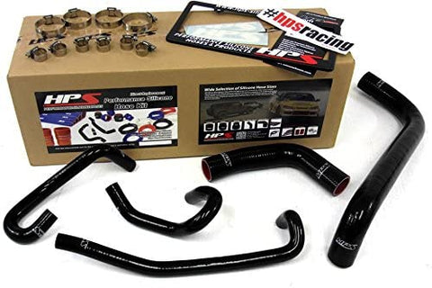 HPS 57-1424-BLK-2 Black Silicone Radiator Coolant/Heater Hose Kit
