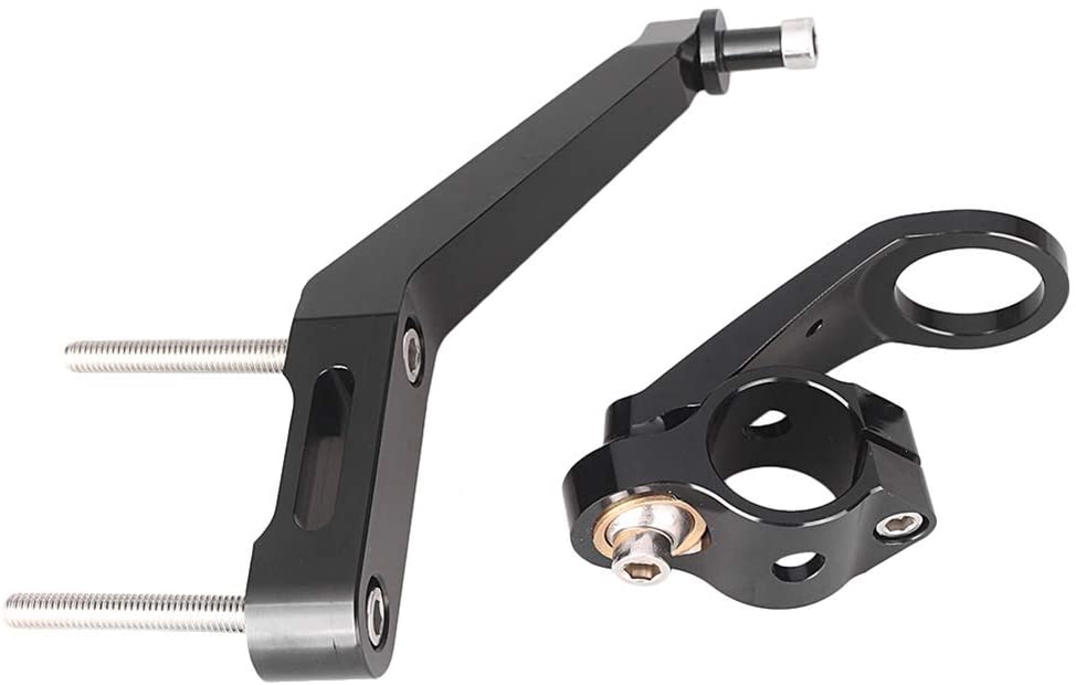 Mallofusa Motorcycle Stabilizer Steering Damper Bracket Mount Holder Kit Compatible for Honda CBR954RR 2002 2003 Silver