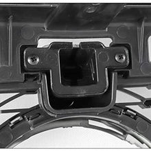 ZMAUTOPARTS Diamond Style Front Upper Hood Grille Black/Chrome Compatible with 2016-2018 Mercedes-Benz E-Class W213