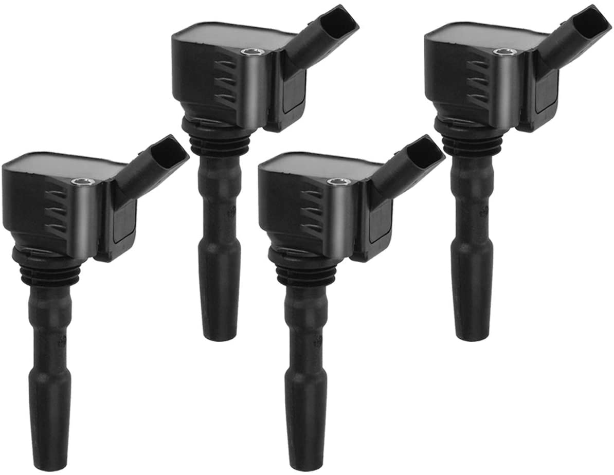 A-Premium Ignition Coil Pack Compatible with Audi A3 Sportback e-tron 2016-2018 Volkswagen 2014-2019 1.4L Front 4-PC