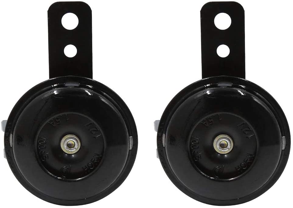 uxcell 2pcs DC 12V 1.5A 105db Black Motorcycle Loud Horn Electric Siren Trumpet