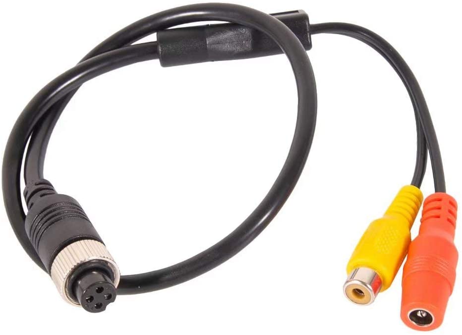 4 PIN Female to RCA Female Cable,M12 4PIN Shockproof Waterproof to RCA Video +DC Connector Adapter Wire,RCA to 4 -PIN Monitor/Camera Adapter