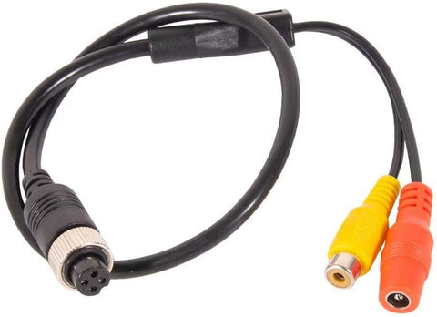 4 PIN Female to RCA Female Cable,M12 4PIN Shockproof Waterproof to RCA Video +DC Connector Adapter Wire,RCA to 4 -PIN Monitor/Camera Adapter