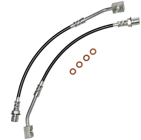 Mustang Fox Body Brake Conversion Hose Kit 87-93 Mustang W/99-04 Calipers Stainless Steel J&M Products