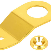 X AUTOHAUX Aluminum Alloy Radiator Stay Mount Bracket with Washer Bolt Kit Gold Tone Replacement for Honda Civic EK