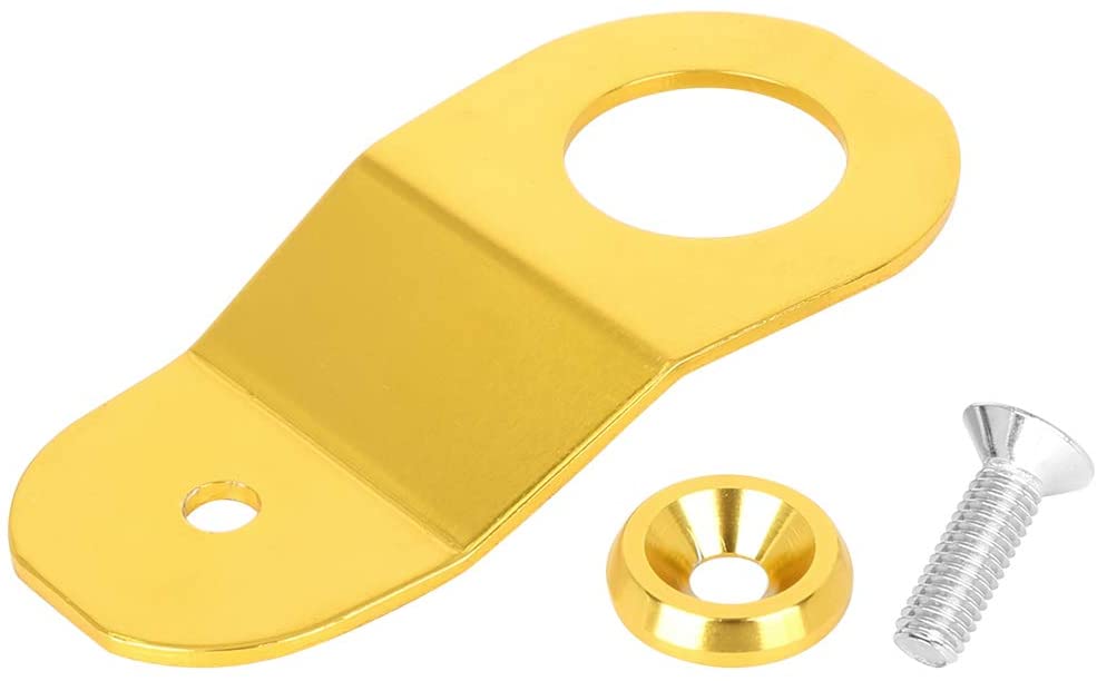 X AUTOHAUX Aluminum Alloy Radiator Stay Mount Bracket with Washer Bolt Kit Gold Tone Replacement for Honda Civic EK