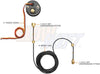 GlowShift Tinted 7 Color 60 PSI Turbo Boost Gauge Kit - Includes Mechanical Hose & Fittings - Black Dial - Smoked Lens - For Diesel Trucks - 2-1/16
