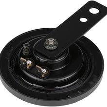 XINGFUQY 110dB 430HZ Loud Electric Snail Horn Loudspeaker Universal Fit for 12V Motorcycle Car Black Waterproof and Sand-Proof