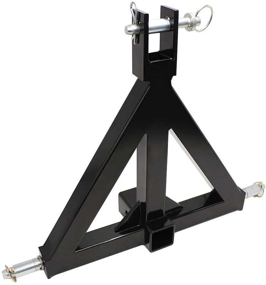 hikotor Heavy Duty 3 Point 2 Inch Receiver Drawbar Hitch Adapter Subcompact Trailer and Farm Equipment Replacement for BX Kubota John Deere LM25H WLM Tractor NorTrac Kioti Yanmar Cat